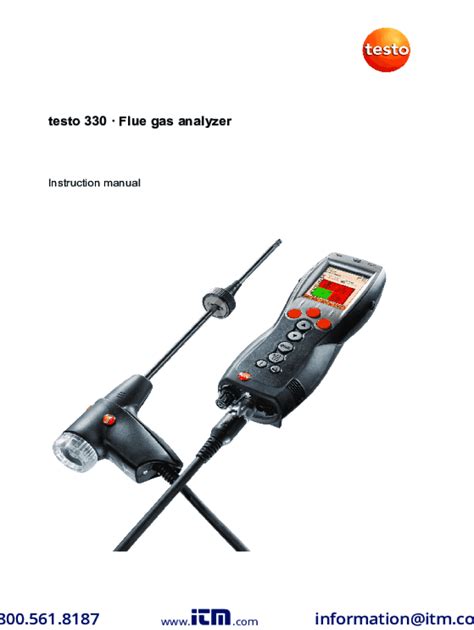 filter for flue gas analyser|Instruction manual [en.